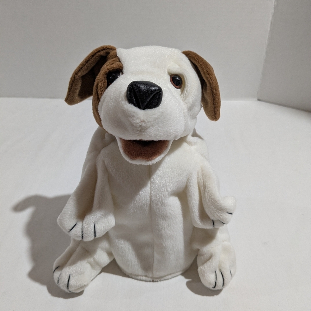 Folkmanis Puppy Small Dog Hand Puppet Full Body With Tail Plush Toy 9" Realistic